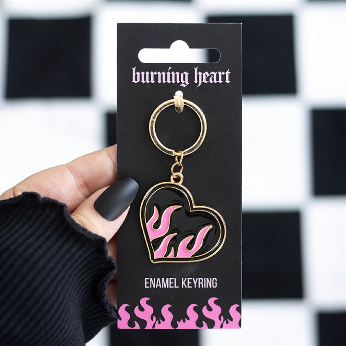 'Burning Heart' Keyring