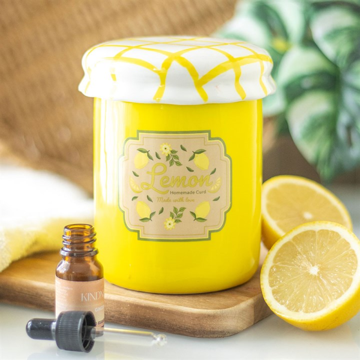 Lemon Curd Jar Ceramic Wax Melter I Oil Burner
