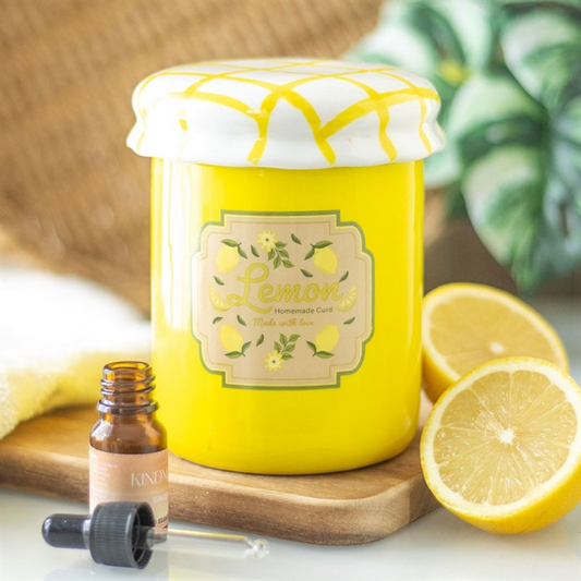 Lemon Curd Jar Ceramic Wax Melter I Oil Burner
