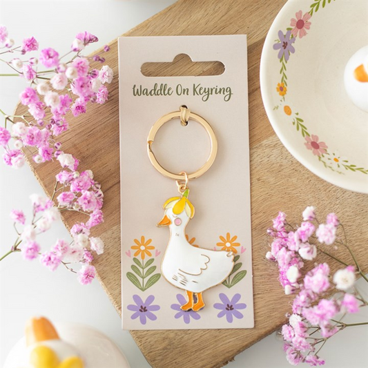 'Waddle On' Duck Keyring