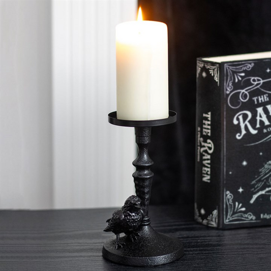 'Mystic Raven' Pillar Candle Holder