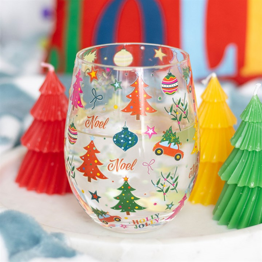 'Nostalgic Christmas' Print Stemless Glass