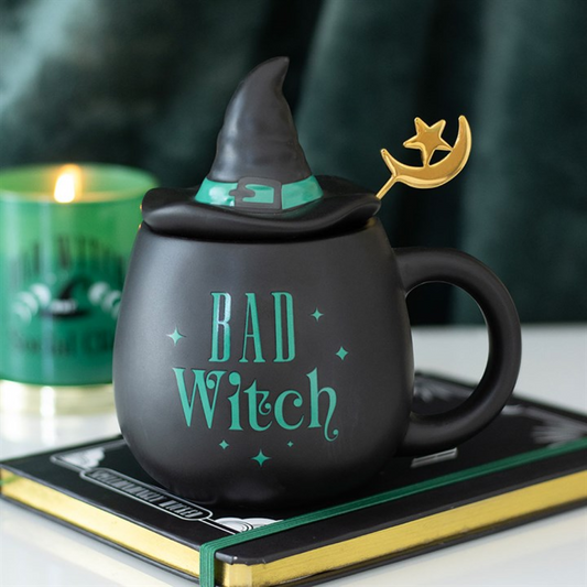 Wicked-Inspired 'Bad Witch' Lidded Mug with Spoon