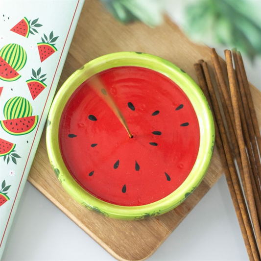 Watermelon Incense Dish for Sticks + Cones