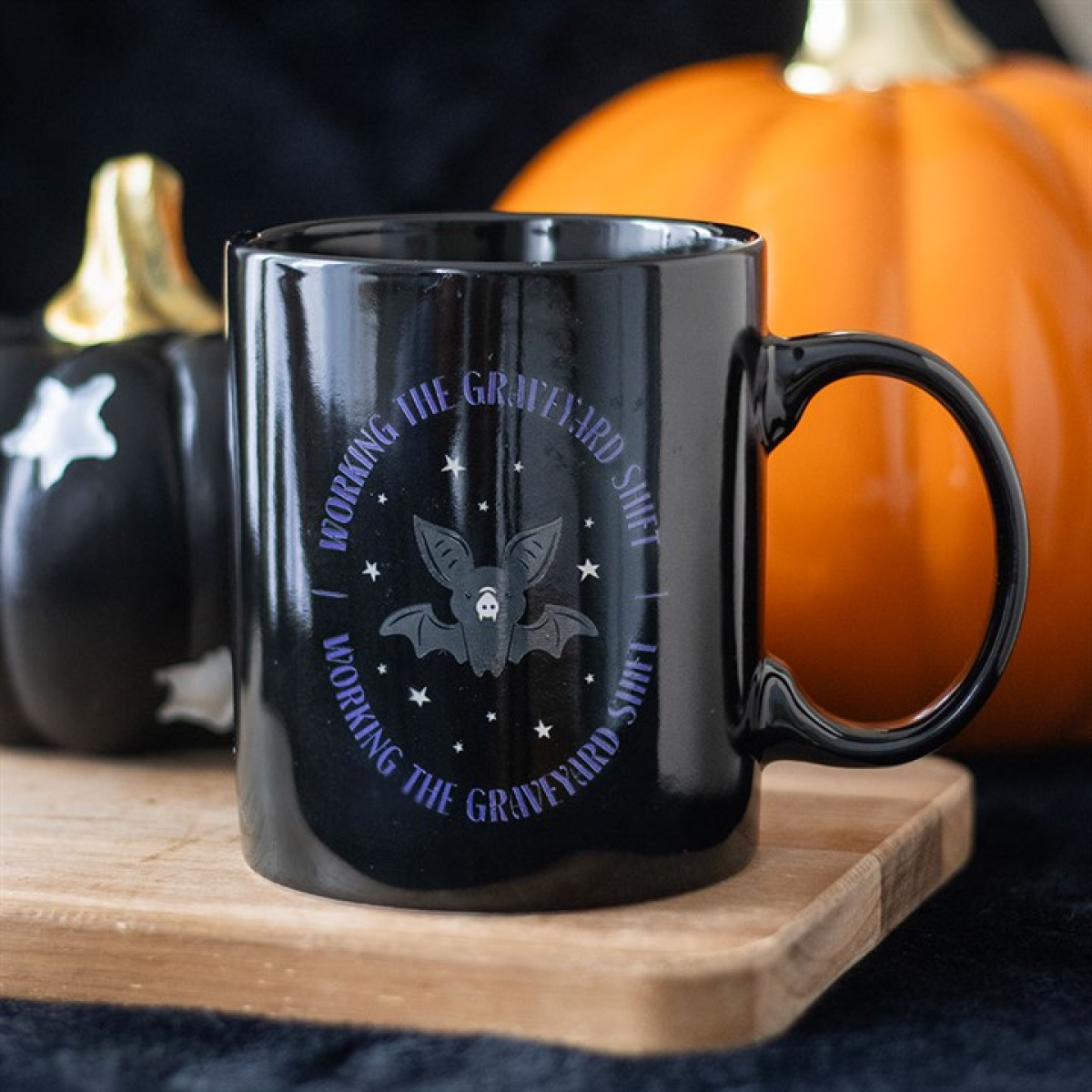 'Working the Graveyard Shift' Bat Mug