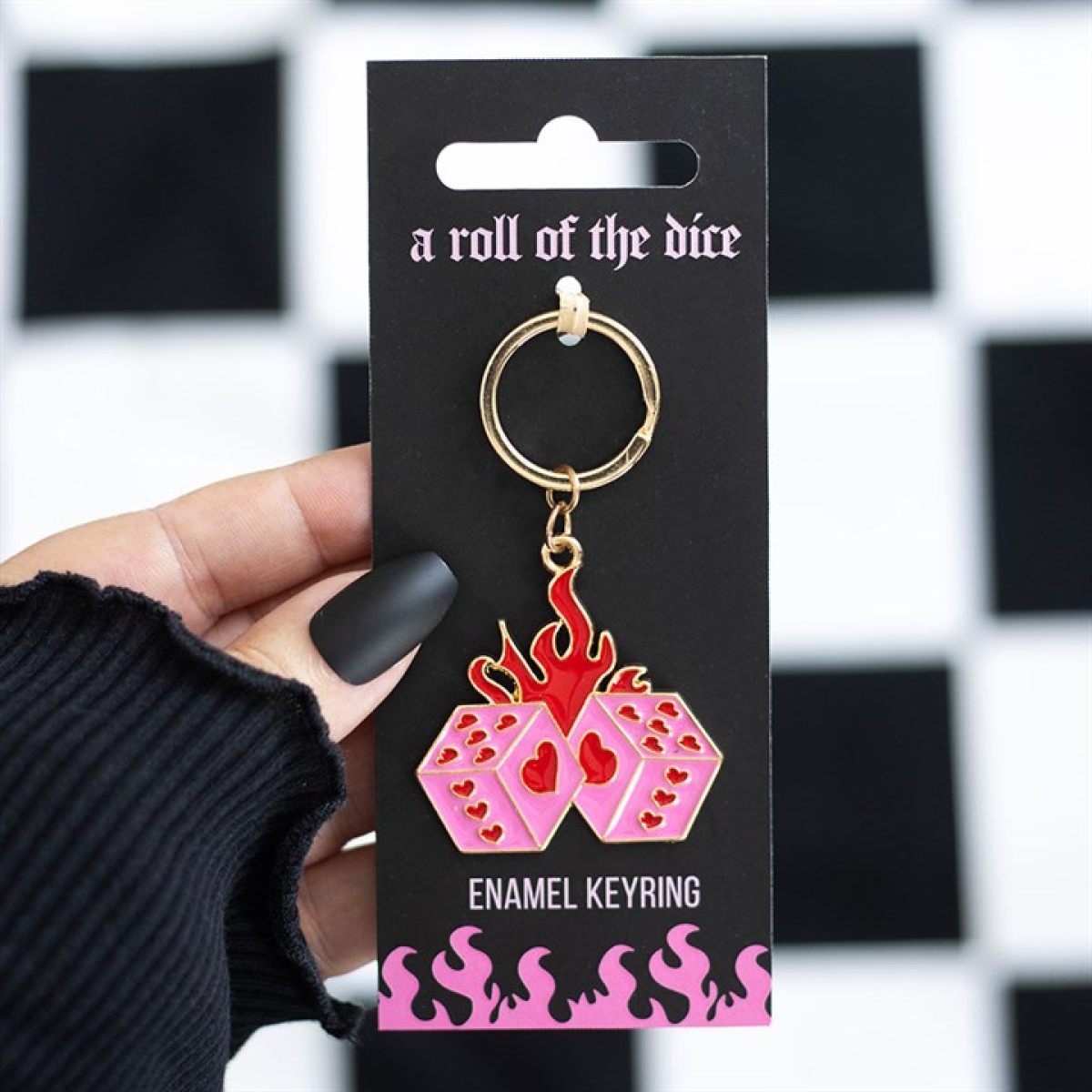 'A Roll of the Dice' Keyring