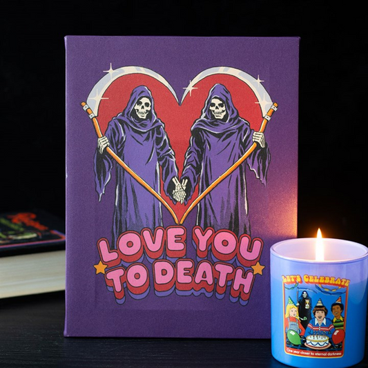 'Love You To Death' Canvas Plaque ~ Steven Rhodes