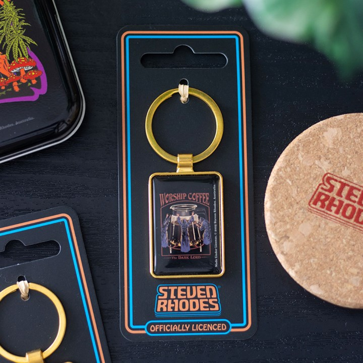 'Worship Coffee' Keyring ~ Steven Rhodes