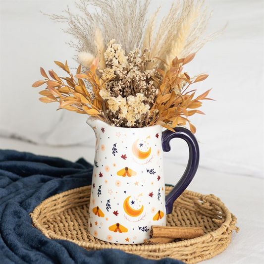 Autumn Magic & Harvest Moon Ceramic Flower Jug
