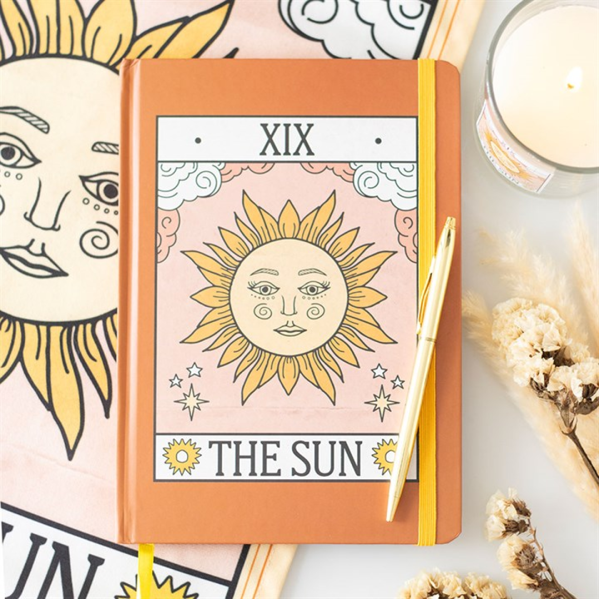 'The Sun' Vintage Tarot A5 Notebook